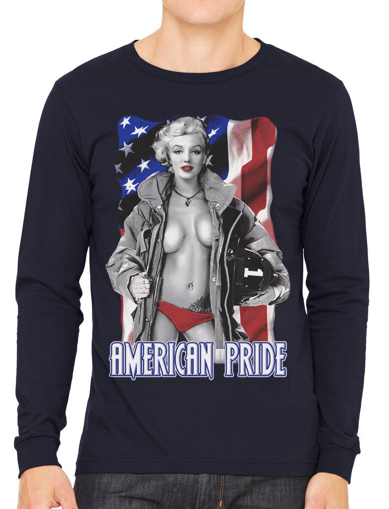 American Pride Marilyn Monroe Men's Long Sleeve T-shirt