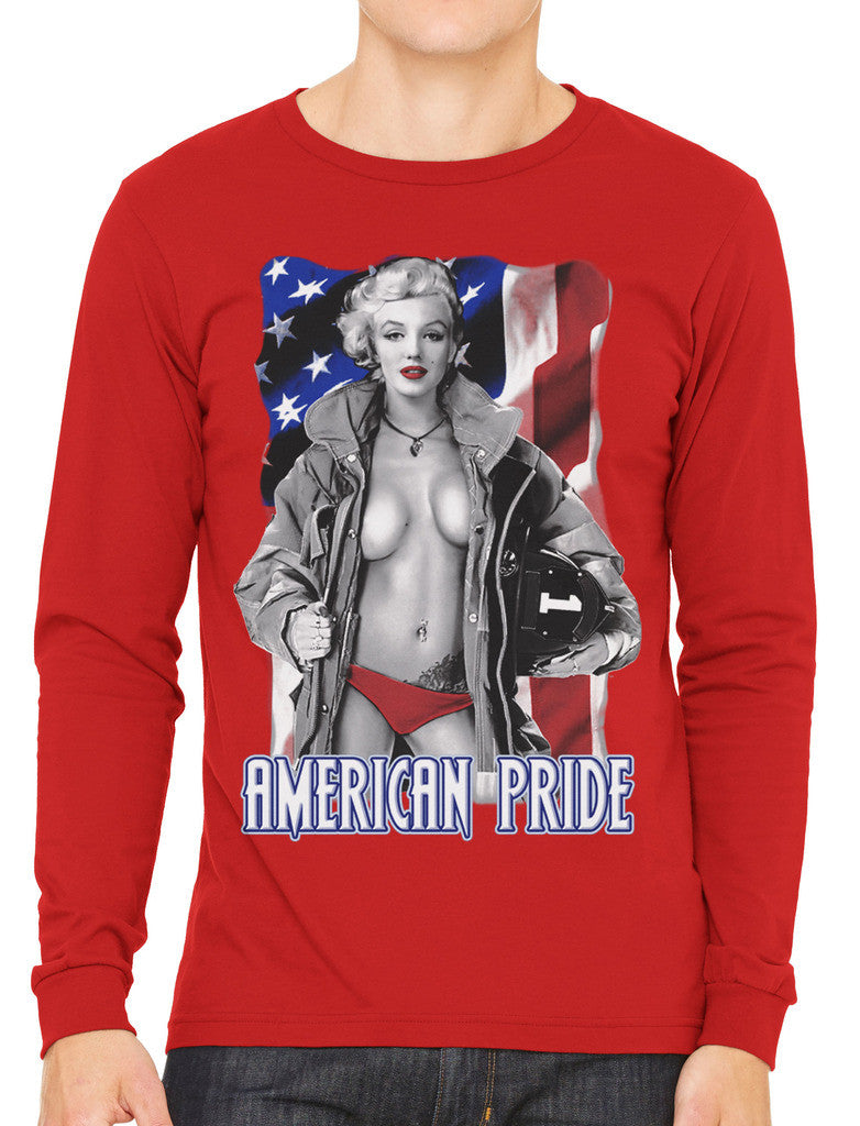 American Pride Marilyn Monroe Men's Long Sleeve T-shirt