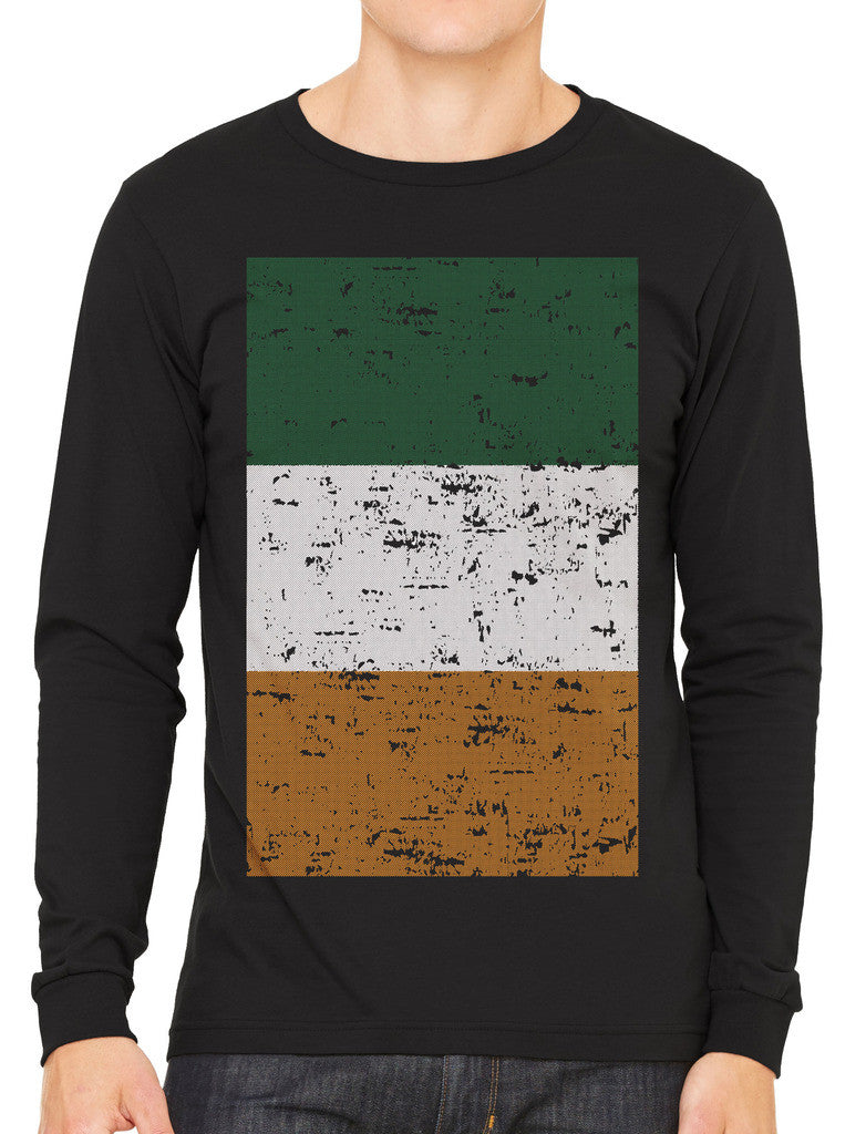 Big Faded Ireland Flag Men's Long Sleeve T-shirt