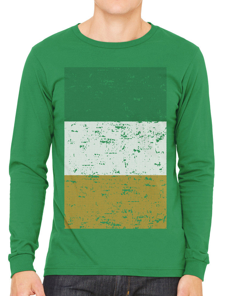 Big Faded Ireland Flag Men's Long Sleeve T-shirt