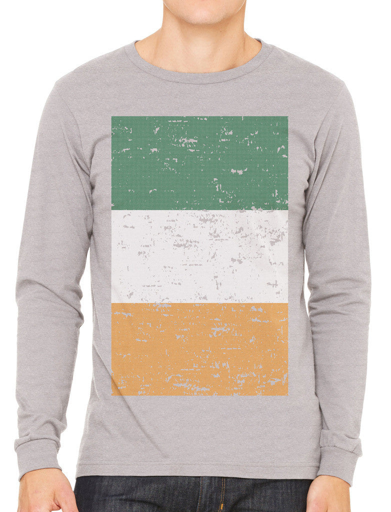 Big Faded Ireland Flag Men's Long Sleeve T-shirt