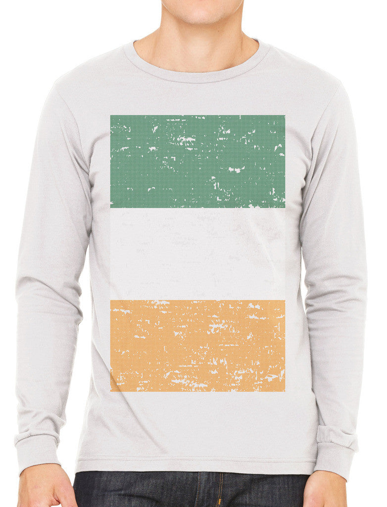 Big Faded Ireland Flag Men's Long Sleeve T-shirt