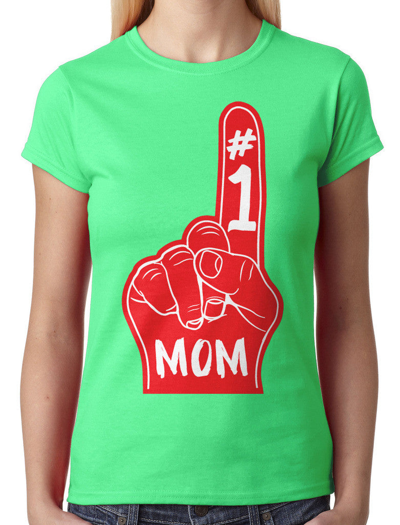 Number 1 Mom Junior Ladies T-shirt