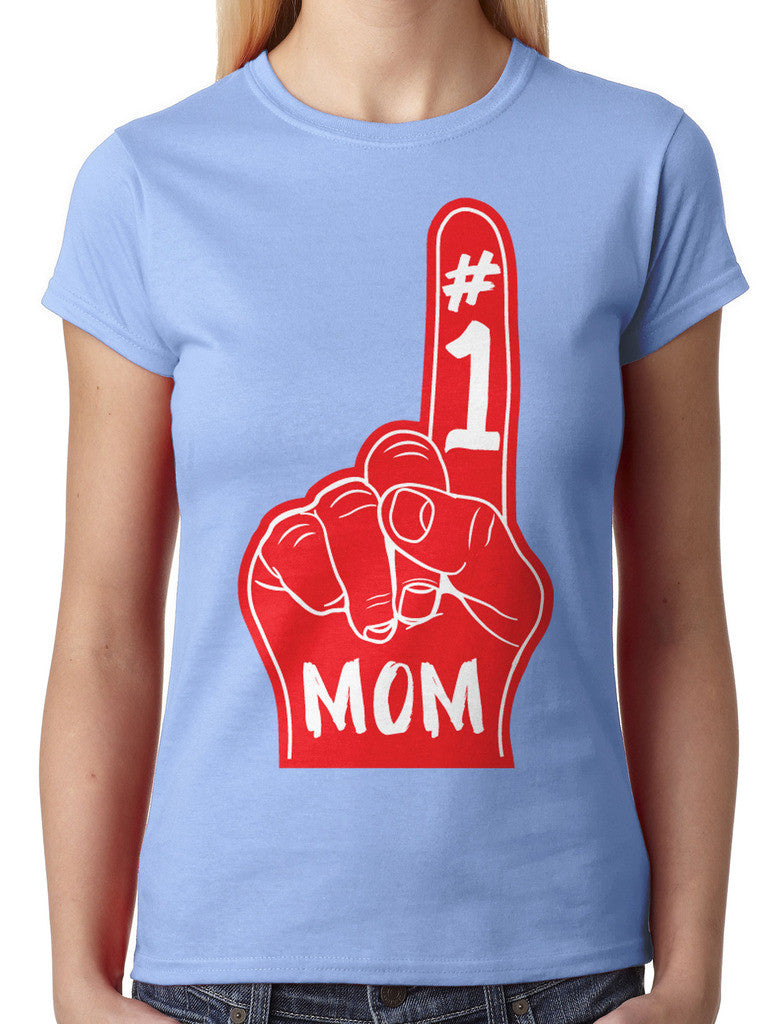 Number 1 Mom Junior Ladies T-shirt