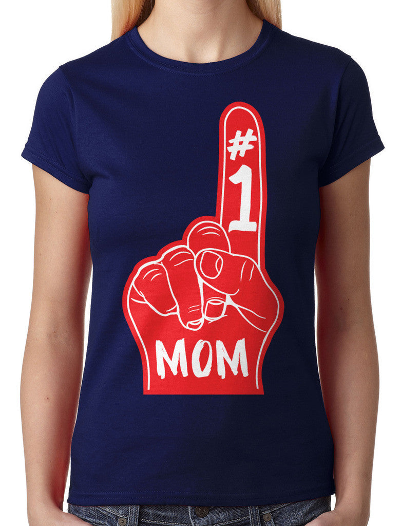 Number 1 Mom Junior Ladies T-shirt