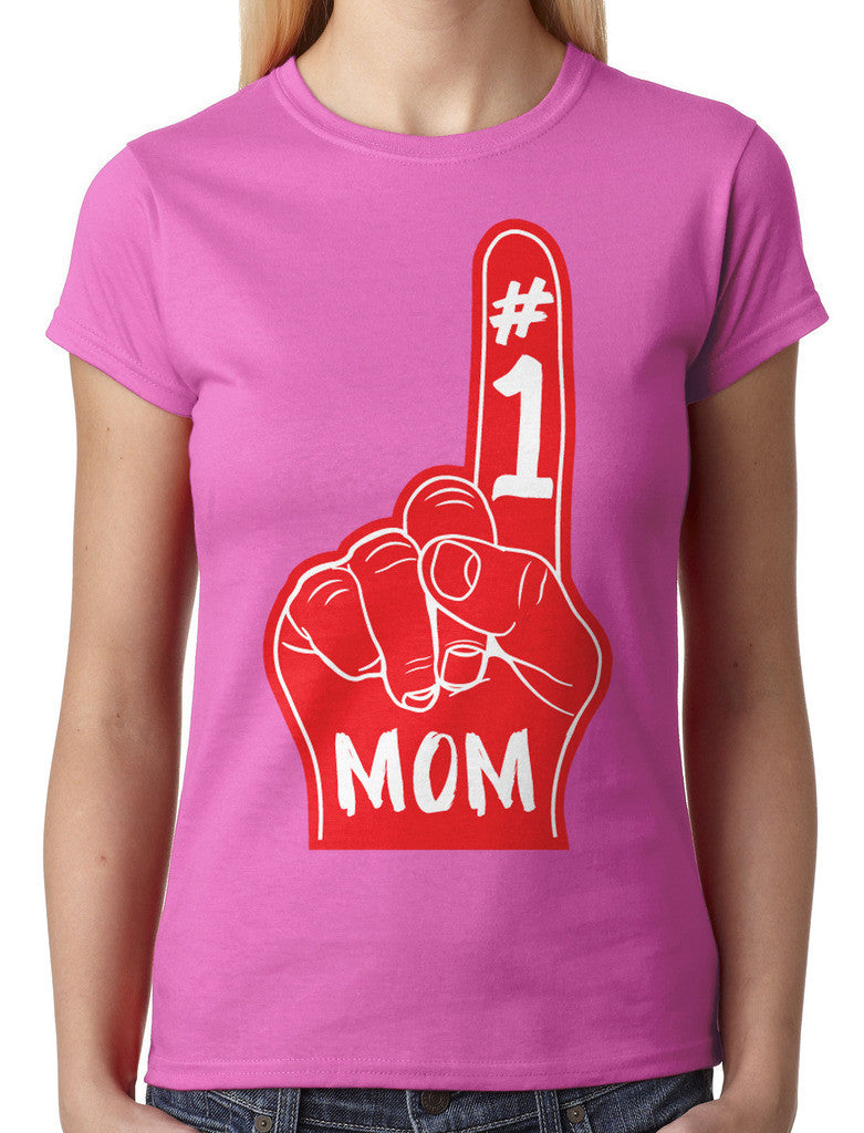 Number 1 Mom Junior Ladies T-shirt