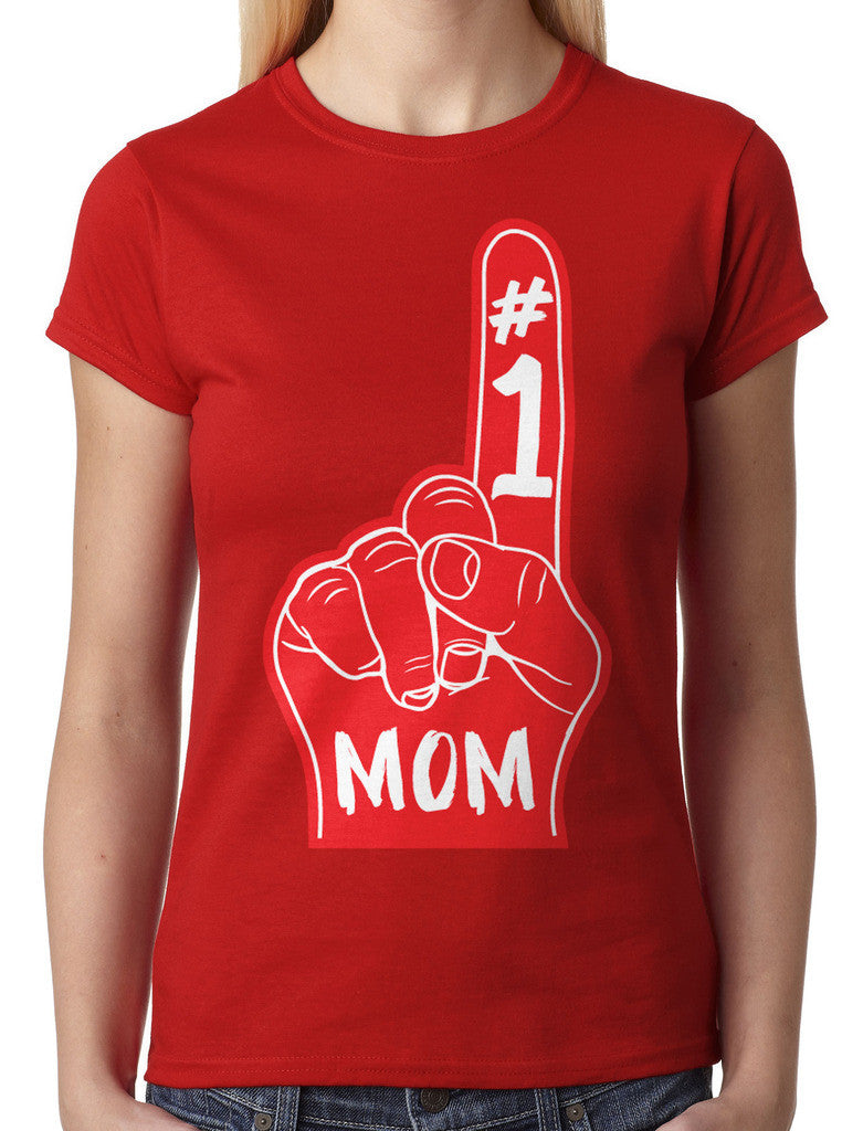 Number 1 Mom Junior Ladies T-shirt