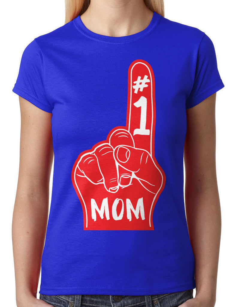Number 1 Mom Junior Ladies T-shirt