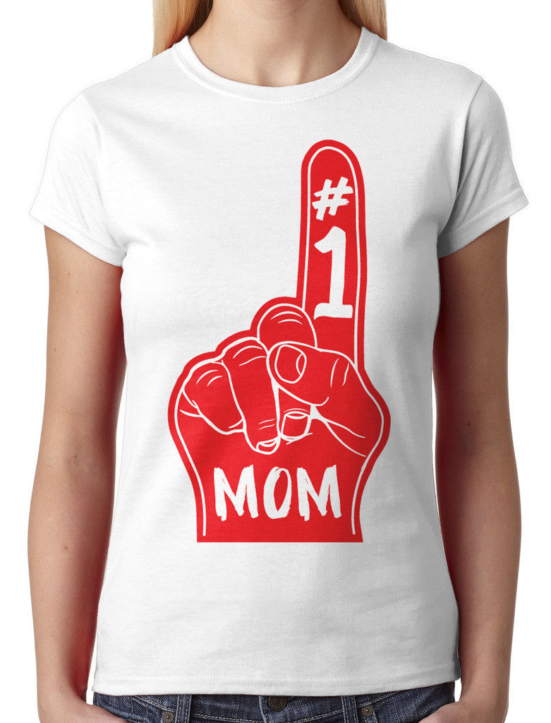 Number 1 Mom Junior Ladies T-shirt