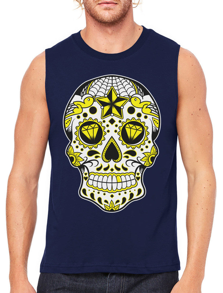 Dia De Los Muertos Sugar Skull Men's Sleeveless T-Shirt