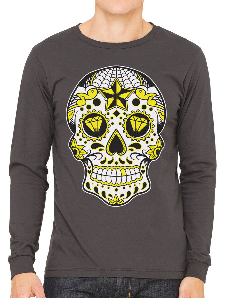 Dia De Los Muertos Sugar Skull Men's Long Sleeve T-shirt