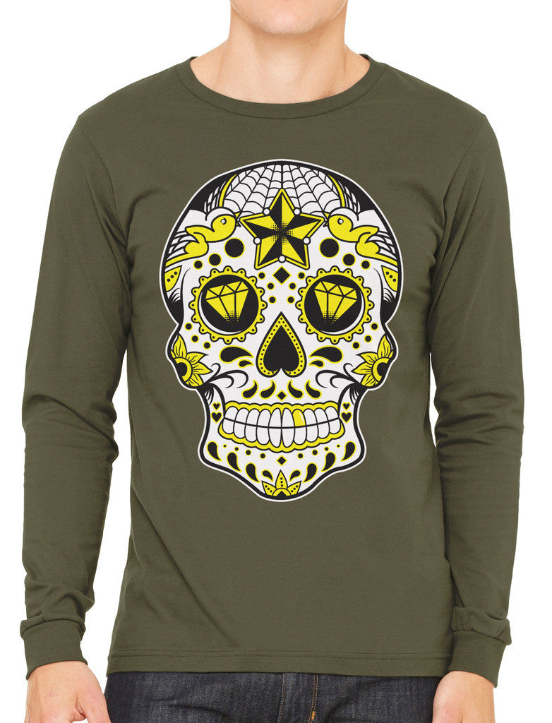 Dia De Los Muertos Sugar Skull Men's Long Sleeve T-shirt