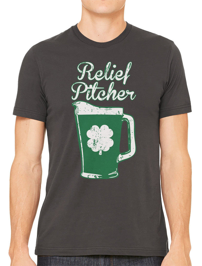 Green Beer Clover Relief Pitcher Men's T-shirt