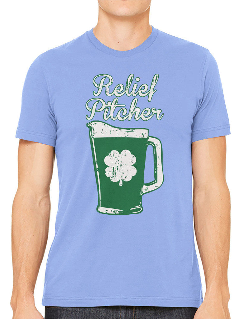 Green Beer Clover Relief Pitcher Men's T-shirt
