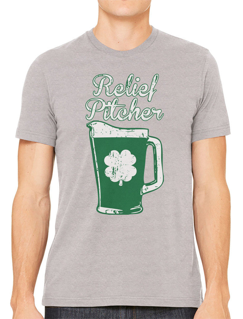 Green Beer Clover Relief Pitcher Men's T-shirt