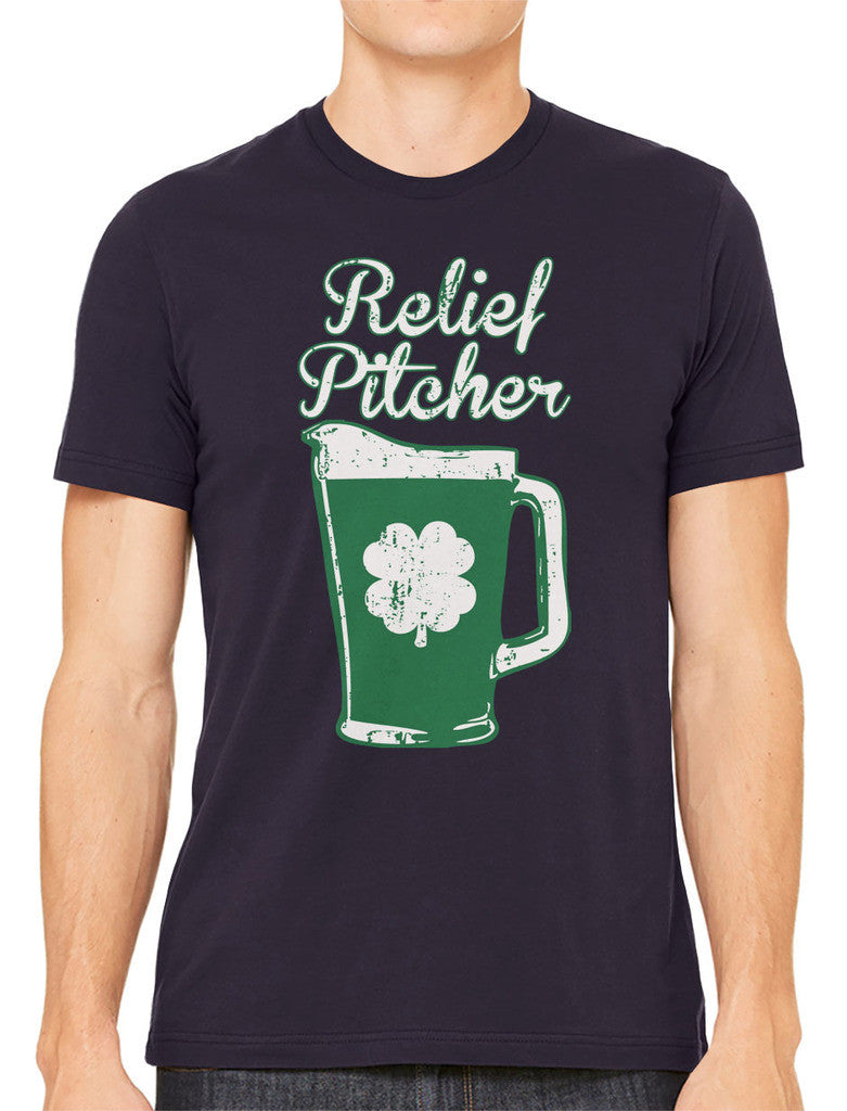 Green Beer Clover Relief Pitcher Men's T-shirt