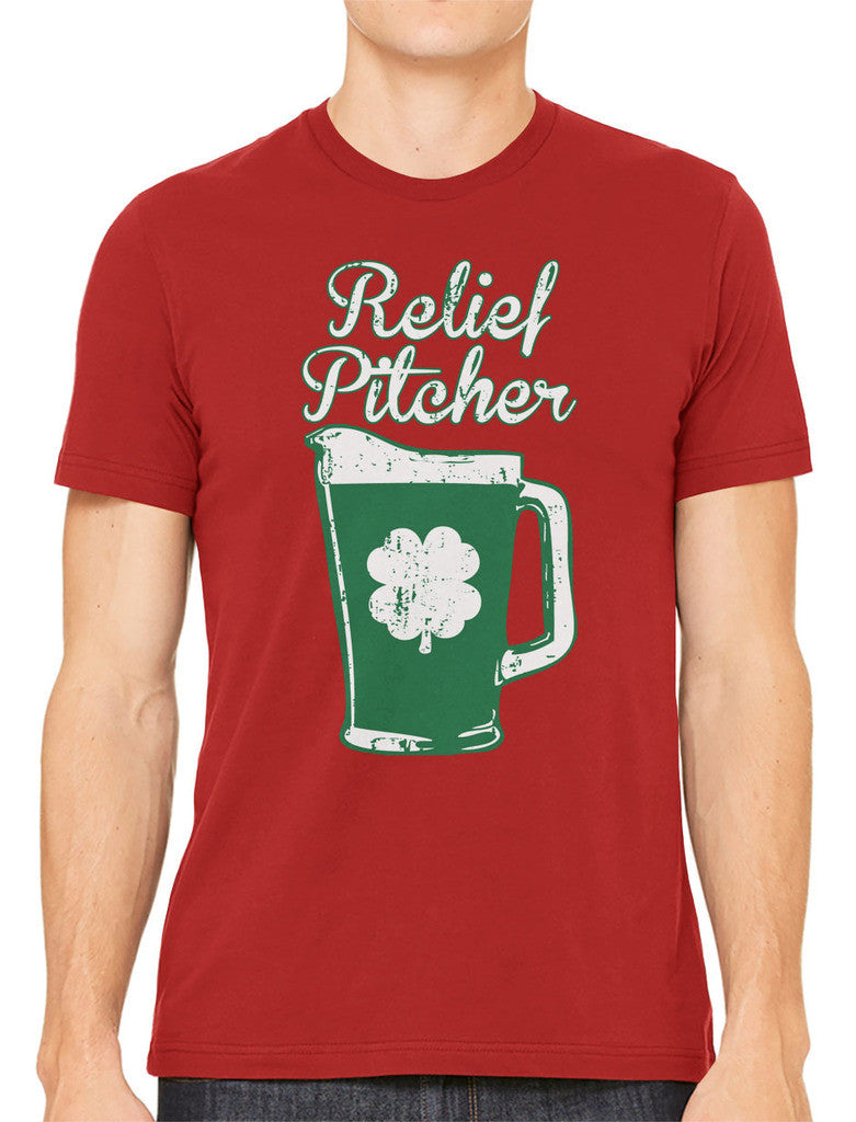Green Beer Clover Relief Pitcher Men's T-shirt