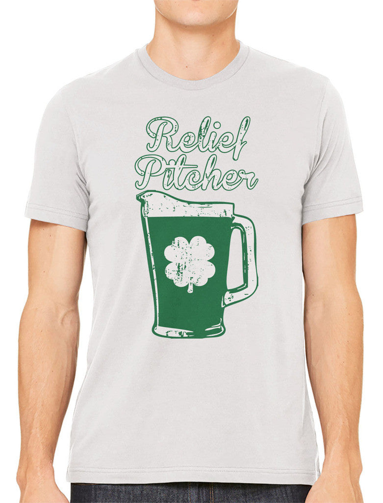 Green Beer Clover Relief Pitcher Men's T-shirt