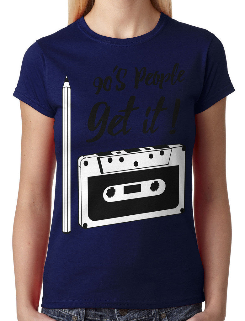 90's People Get It Cassette Tape Junior Ladies T-shirt