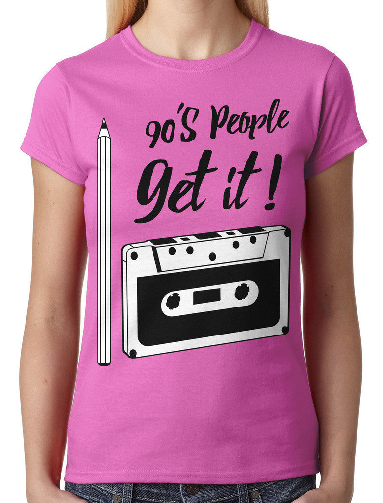 90's People Get It Cassette Tape Junior Ladies T-shirt