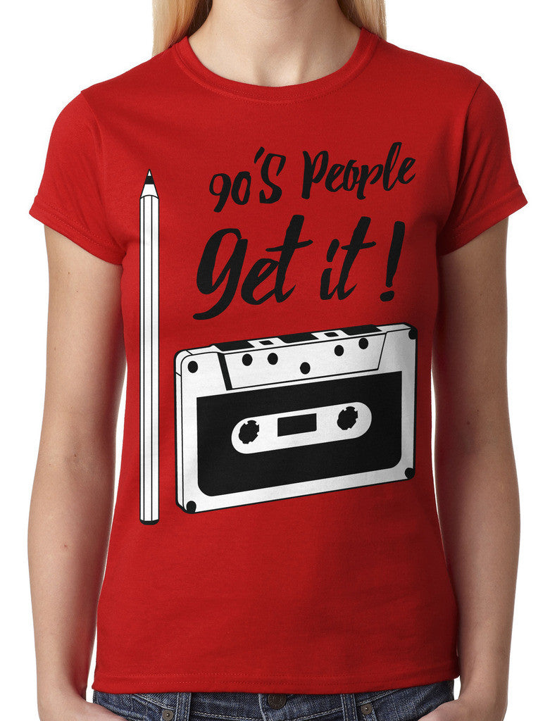 90's People Get It Cassette Tape Junior Ladies T-shirt