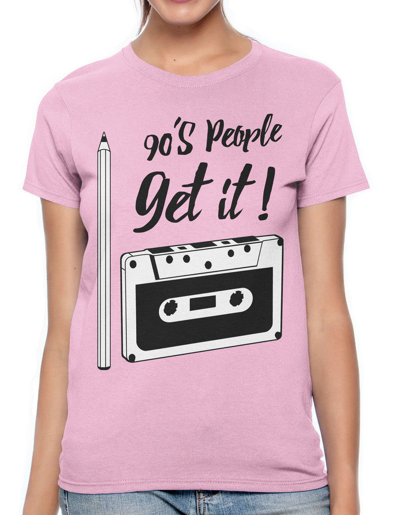 90's People Get It Cassette Tape Women's T-shirt