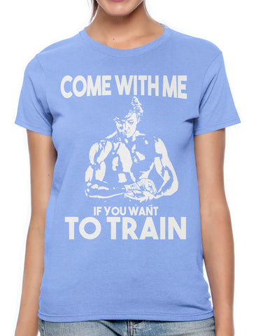 Come With Me If You Want To Train Junior Ladies V-neck T-shirt