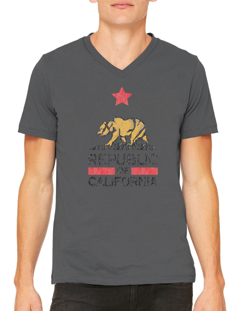 Republic Of California Men's V-neck T-shirt