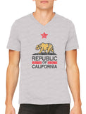 Republic Of California Men's V-neck T-shirt
