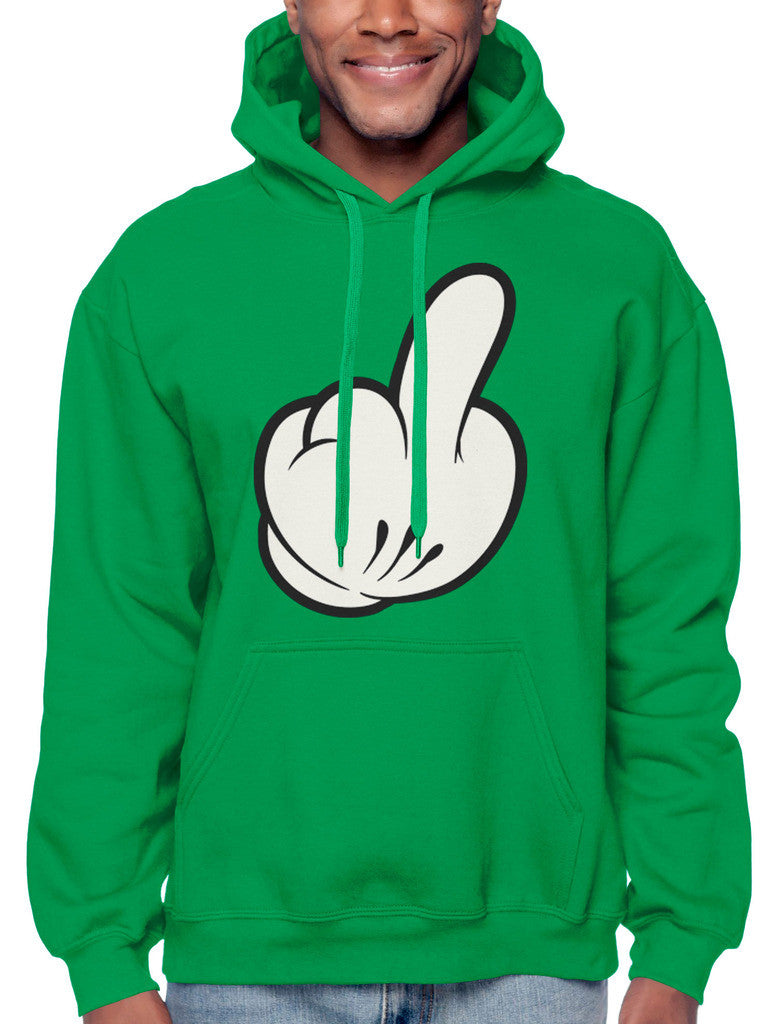 Cartoon Glove Middle Finger Sweatshirt Hoodie Hoody