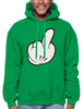 Cartoon Glove Middle Finger Sweatshirt Hoodie Hoody