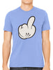 Cartoon Glove Middle Finger Men's T-shirt