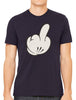 Cartoon Glove Middle Finger Men's T-shirt