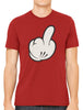 Cartoon Glove Middle Finger Men's T-shirt