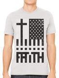 Faith Cross American Flag Men's T-shirt