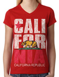 Cali For Nia California Republic Junior Ladies V-neck T-shirt