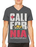 Cali For Nia California Republic Men's V-neck T-shirt