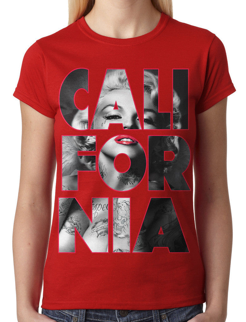 Marilyn Monroe Cali For Nia California Junior Ladies T-shirt