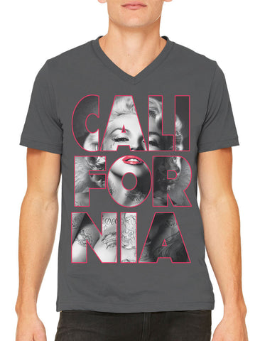 Marilyn Monroe Cali Life Men's V-neck T-shirt