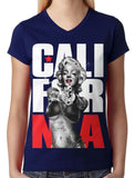 Gangster Marilyn Monroe California Junior Ladies V-neck T-shirt