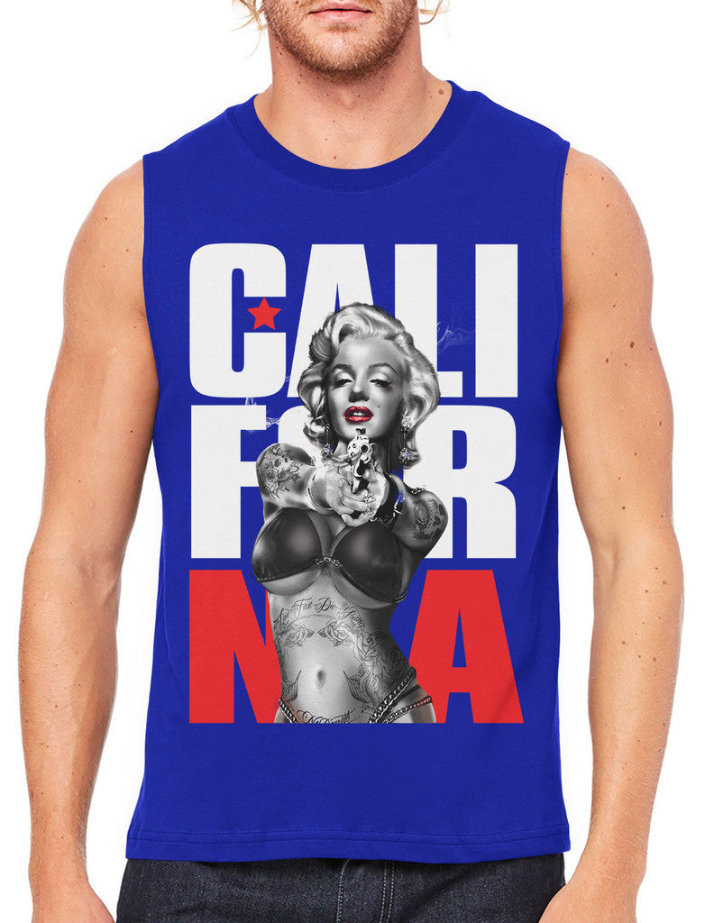 Gangster Marilyn Monroe California Men's Sleeveless T-Shirt