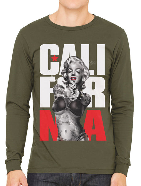 Gangster Marilyn Monroe California Men's Long Sleeve T-shirt