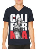Gangster Marilyn Monroe California Men's V-neck T-shirt