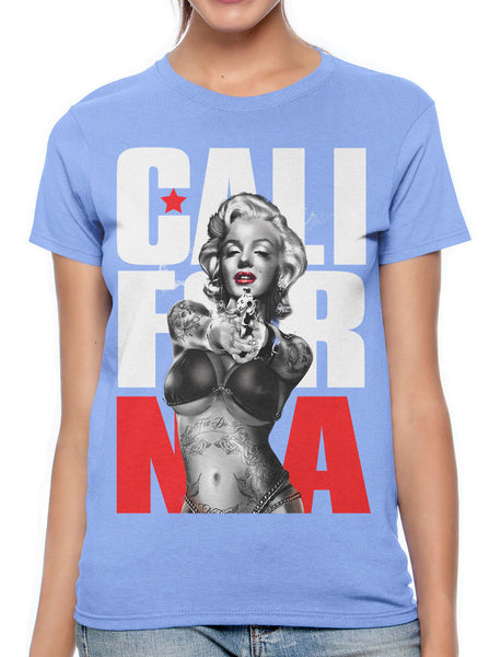 Gangster Marilyn Monroe California Women's T-shirt