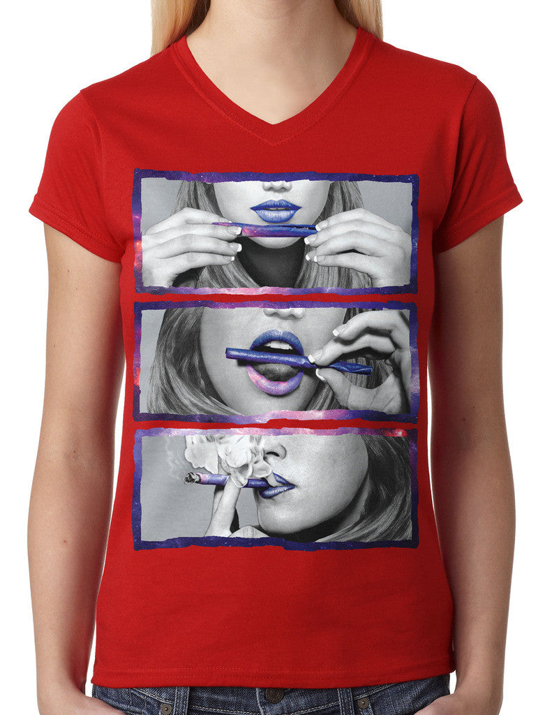 Galaxy Women Blunt Junior Ladies V-neck T-shirt