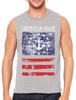 American Made Faded Anchor Flag Men's Sleeveless T-Shirt