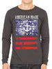 American Made Faded Anchor Flag Men's Long Sleeve T-shirt