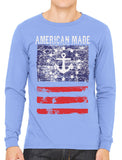 American Made Faded Anchor Flag Men's Long Sleeve T-shirt