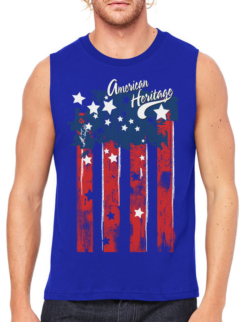 Faded American Heritage Flag Men's Sleeveless T-Shirt