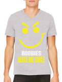 Boobies Make Me Smile Men's V-neck T-shirt – CYBERTELA